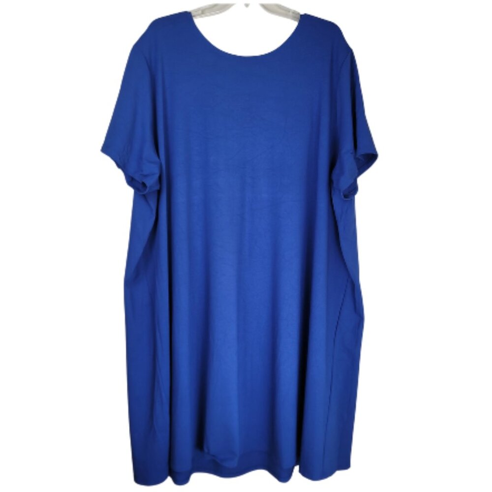 J Jill Wearever Collection Short Sleeve Scoop Neck Swing Dress